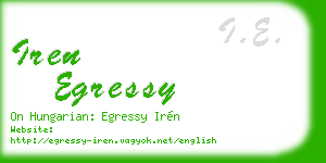 iren egressy business card