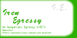 iren egressy business card